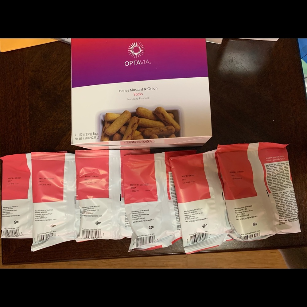 13 Optavia Honey Mustard & Onion Sticks